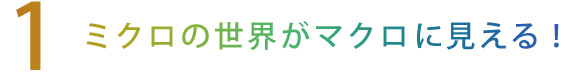 【1】ミクロの世界がマクロに見える！