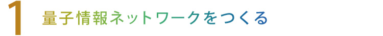 【1】量子情報ネットワークをつくる