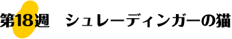 第18週：シュレーディンガーの猫