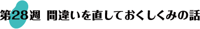 第28週：間違いを直しておくしくみの話