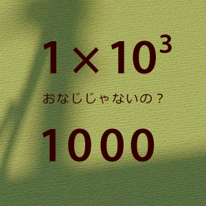 「1000」と「10の3乗」